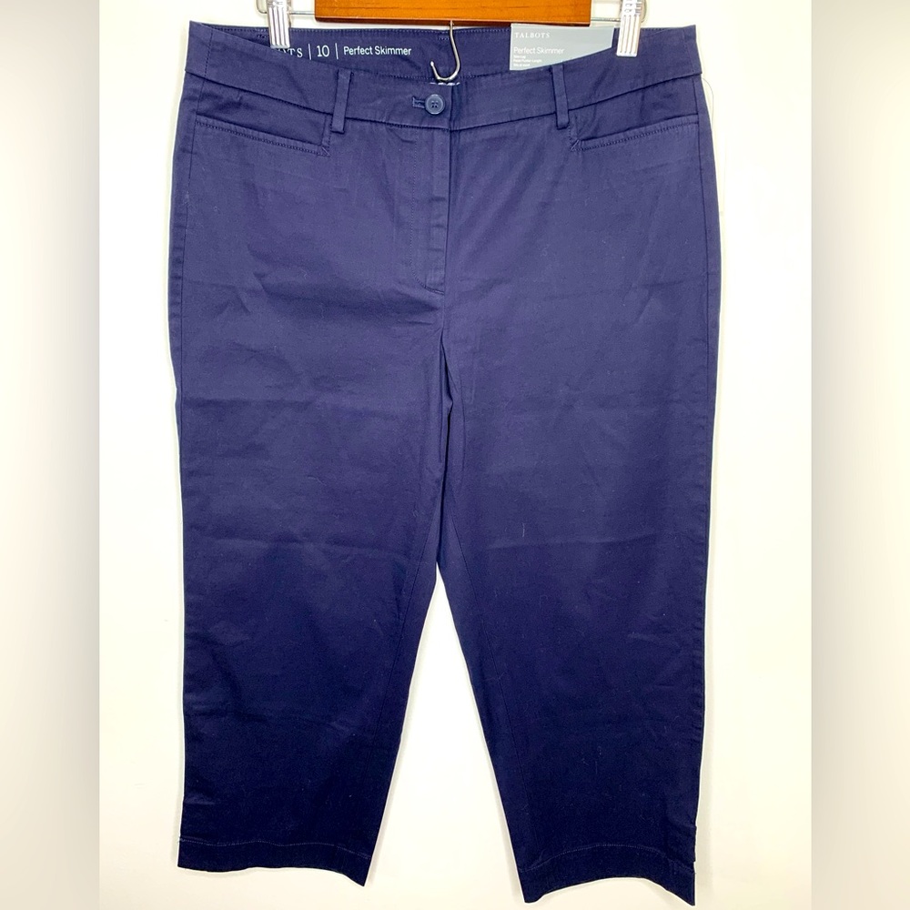 Talbots Navy Cropped Ankle Pants